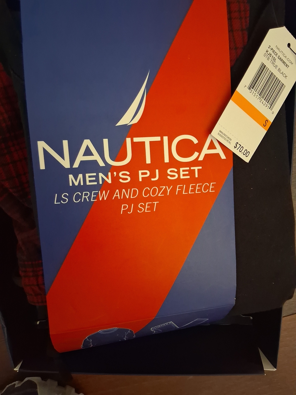 Nautica Men's PJ Set - Navy and Red